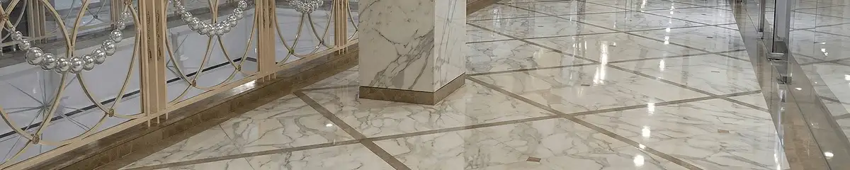Beautiful marble floor professionally installed in Anchorage, AK