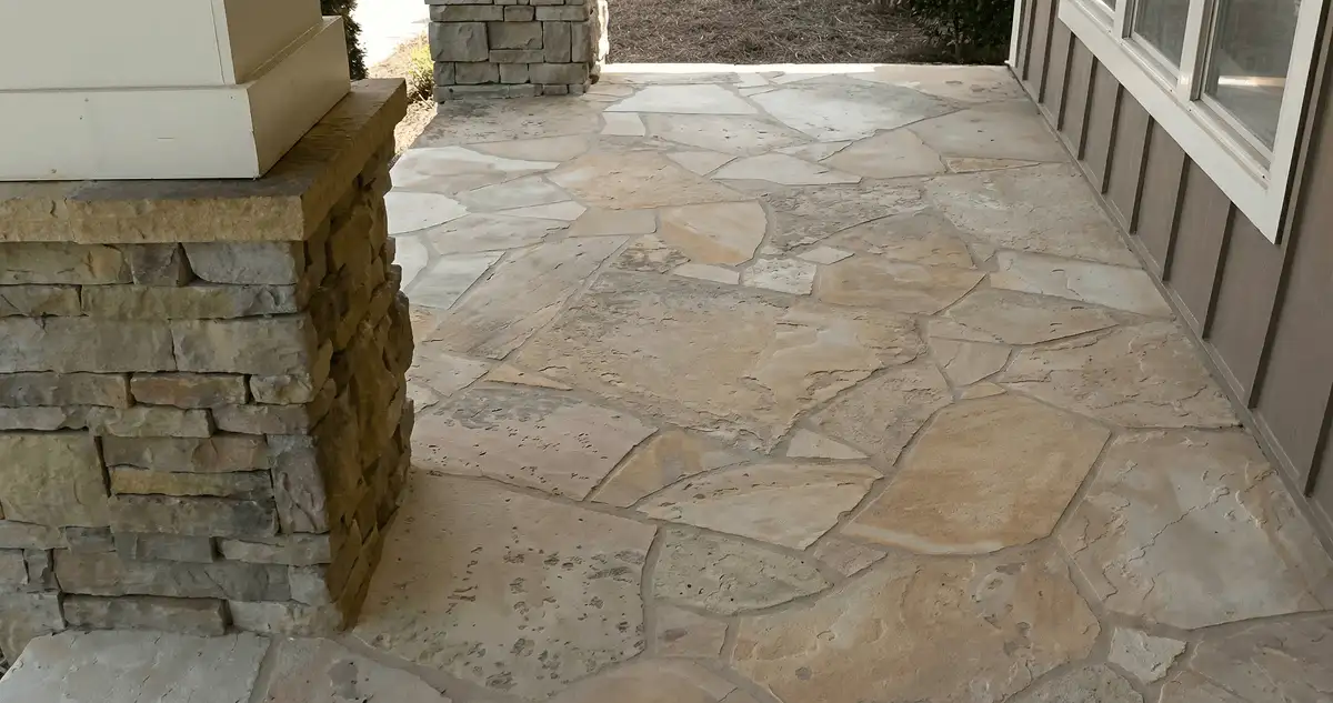 House entrance with professionally installed stone flooring in Anchorage AK